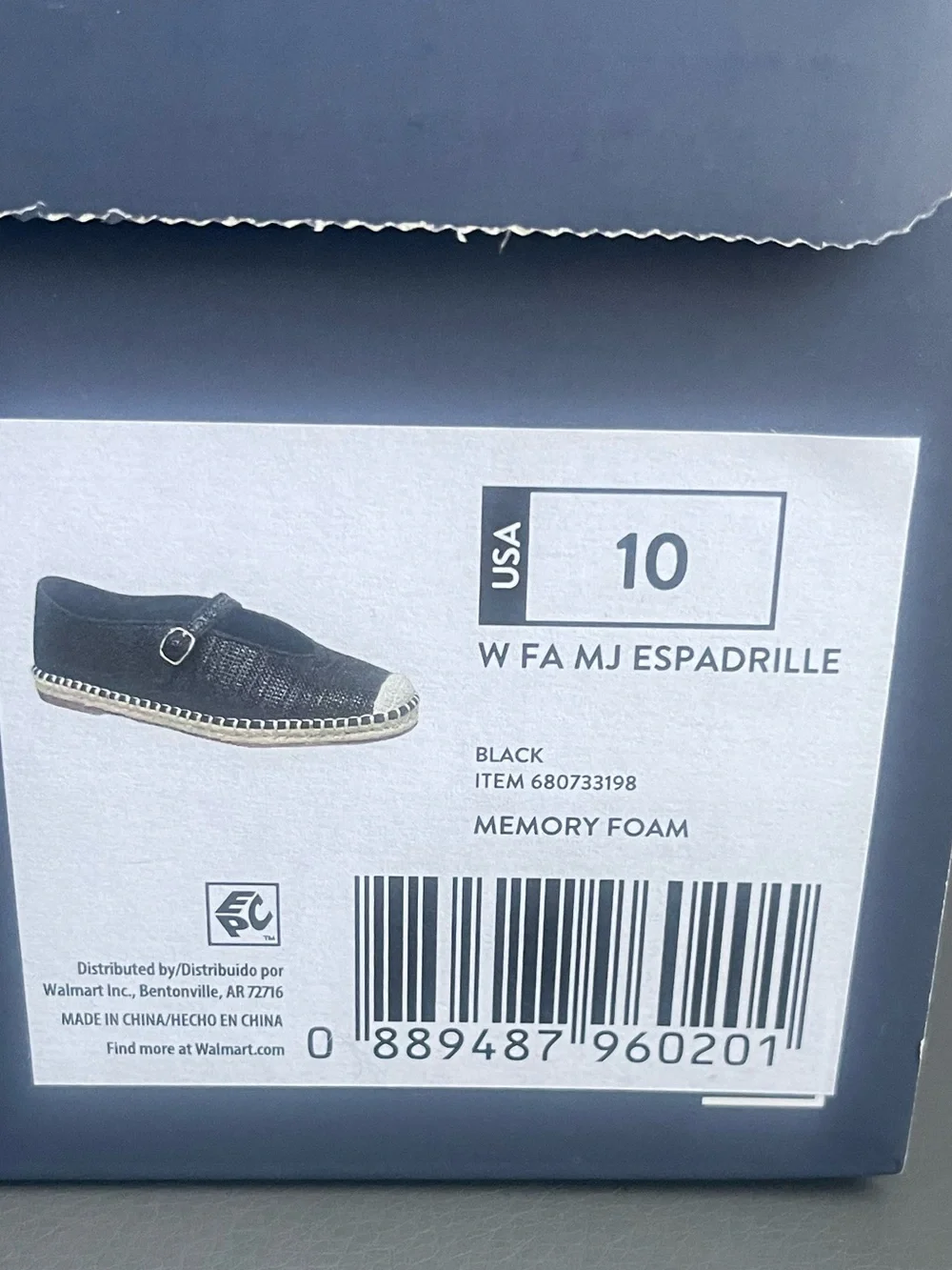 Free Assembly Black Woven Mary Jane Espadrilles Size 10